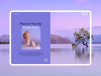Booking Website: Places of the Day booking design design studio destinations graphic design hero section interaction interface motion design transitions travel traveling ui user experience ux web web design web page design website website design
