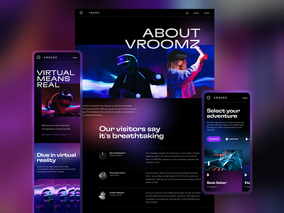VR Rooms Website: About Page about page design design studio graphic design interaction interface technology ui user experience user interface ux virtual reality vr web web design web marketing web page website website design