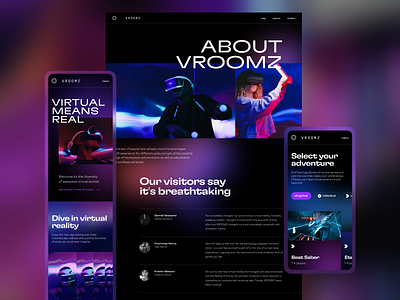 VR Rooms Website: About Page