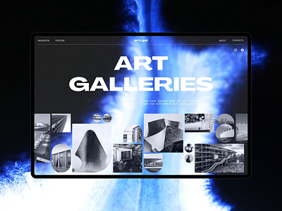 Art Galleries Website animation art galleries design design studio graphic design home page interaction interface ui user experience user interface ux web web design website website design