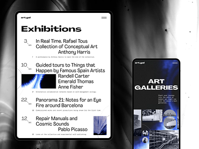 Art Galleries Website Design art art gallery design design studio exhibition graphic design interaction interface ui ux web web design web page website