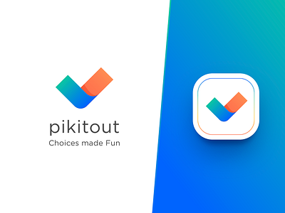 Pickitout Logo adobe app branding design design studio graphic design identity illustration illustrator logo social