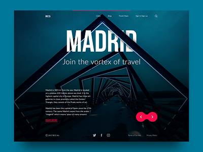 Big City Guide: Madrid. city design design agency interface landing layout travel ui ux web website