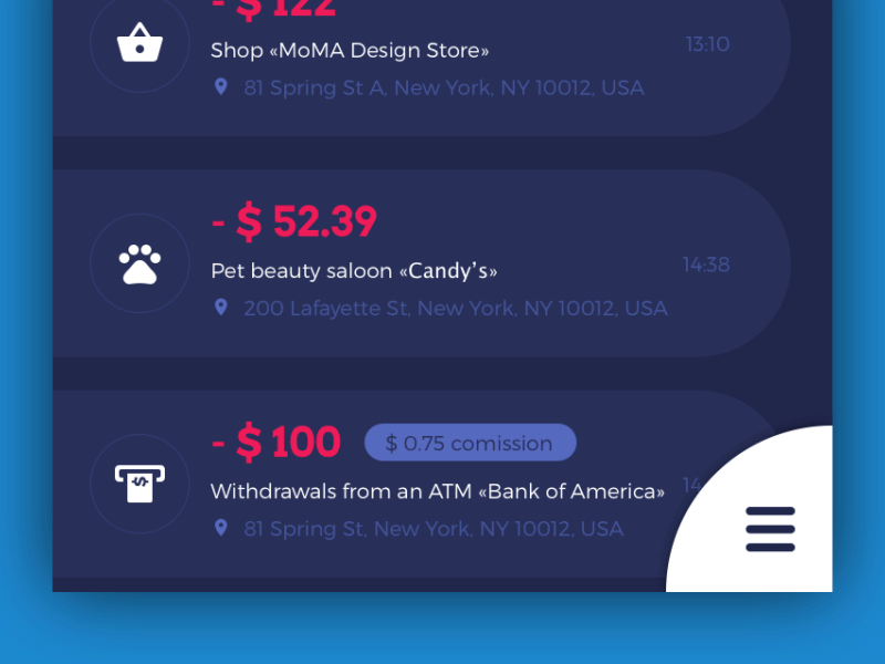 Home Budget App Interactions