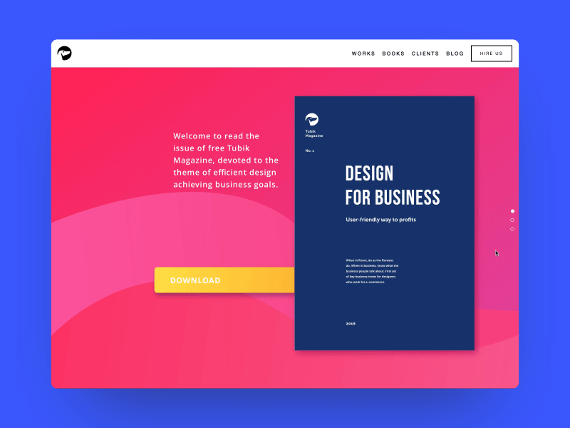 Free E-Book: Problem-Solving Web Design. by tubik on Dribbble