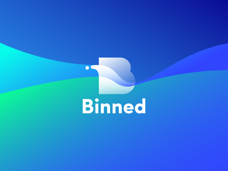 Binned Logo design studio case study cleaning company lettermark graphic design identity branding logo design