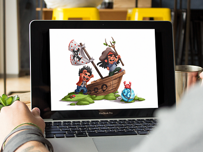 CG: Pirates Animation. animation cg character children design digital art film graphic design illustration motion motion design pirates