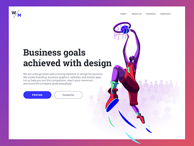 Digital Agency Landing Page b2b business design graphic design home page illustration ui ux web design website