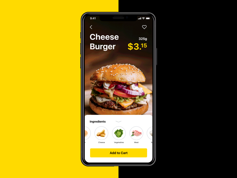 Tasty Burger App animation app burger design ecommerce food interaction interface mobile motion ui ux
