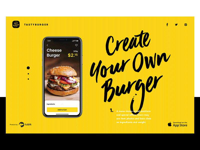 Case Study: Tasty Burger UI animation app burger case study design food graphic design interaction interaction design interface mobile motion motion design ui user experience user interface ux web web design website