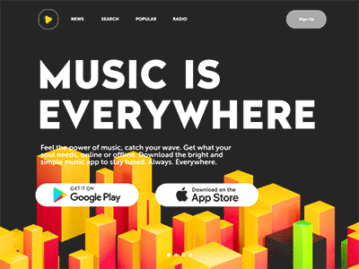 Music App Landing Page