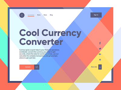 Currency Converter Landing Page currency currency converter design finance graphic design interaction design interface landing page navigation ui ux web webdesign