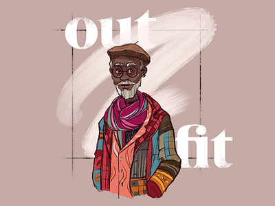Artsy Outfit Illustration artist bright character clothes design digital art graphic design illustration illustrator man outfit typography walk