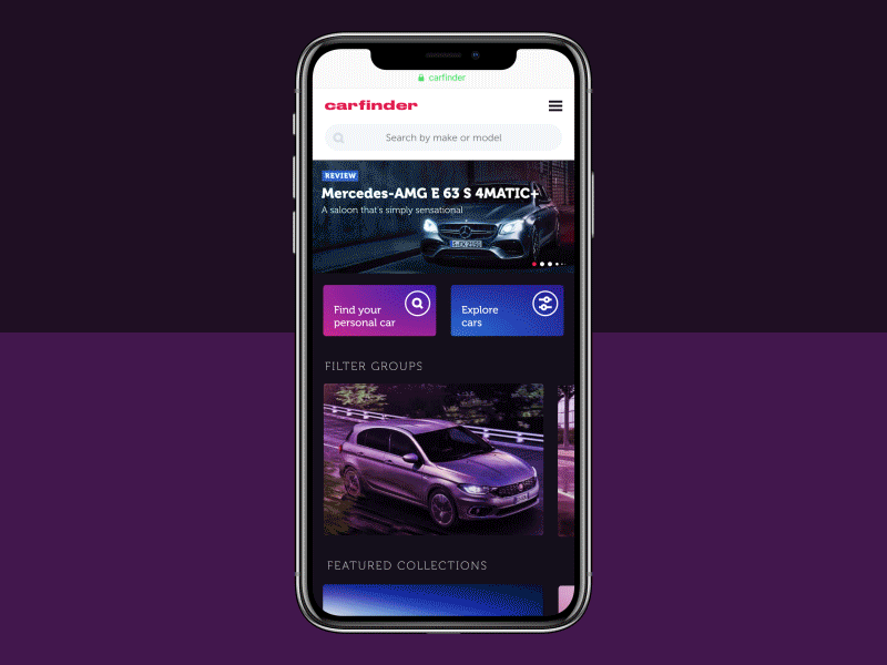 Carfinder Web App Interactions