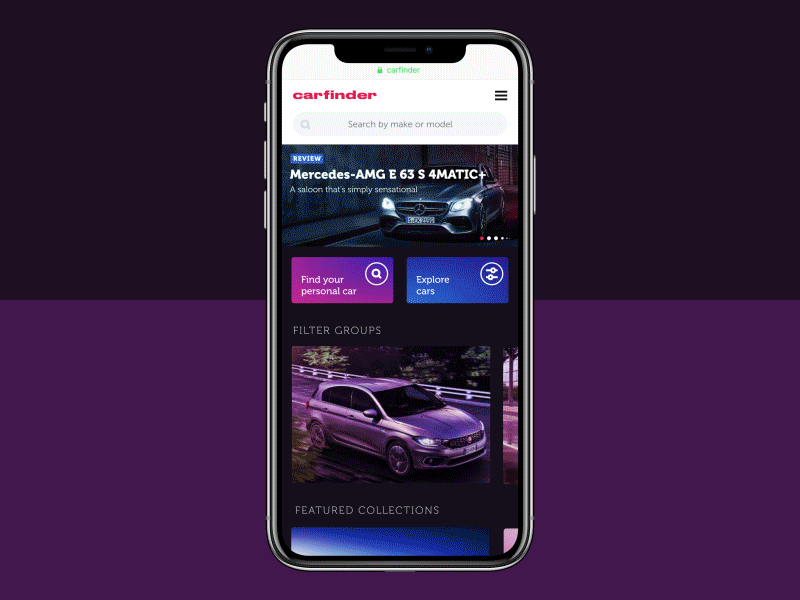 Carfinder Web App Interactions animation app auto car cards design graphic design interaction interface ios mobile motion search ui user experience ux vehicle web web application