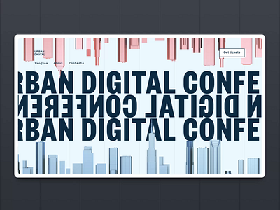 Urban Digital Conference Website animation architecture conference design design studio event graphic design interaction interface motion motion design scroll technology typography ui urban ux web web design website