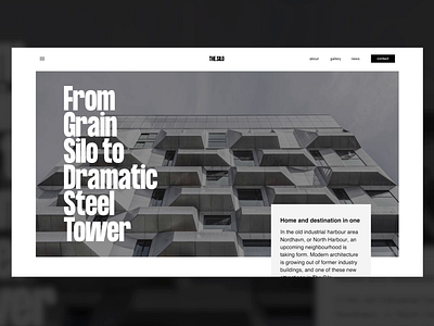 The.Silo Construction Website animation architecture building design design studio interaction interface motion scroll typography ui ux web web design website