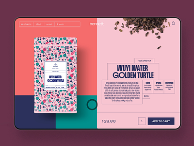 Tea Ecommerce: Product Card animation branding design drink ecommerce graphic design identity interaction interface motion product card tea tea shop typography ui user experience ux web webdesign website