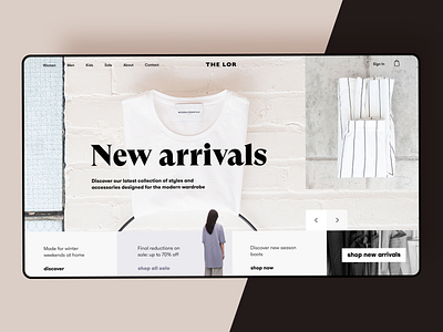 Fashion Store Website clothes design ecommerce fashion fashion store graphic design homepage interface minimalism outfits shopping style ui user experience ux webdesign website