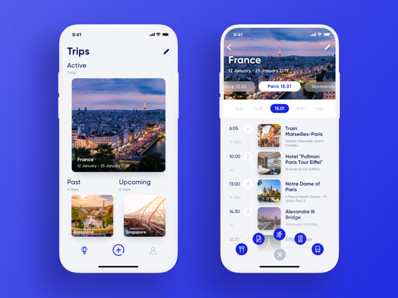 Travel Planner App by tubik on Dribbble