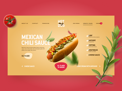 My Hot Dog UI Design