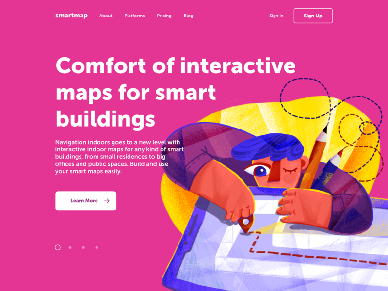 Smartmap Landing Page By Tubik On Dribbble