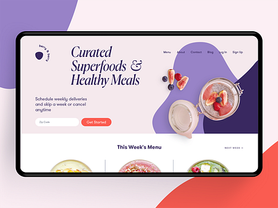 Food Delivery Service Website delivery service design design studio food food delivery graphic design home page interaction design interface landing page ui user experience user interface ux web web marketing website