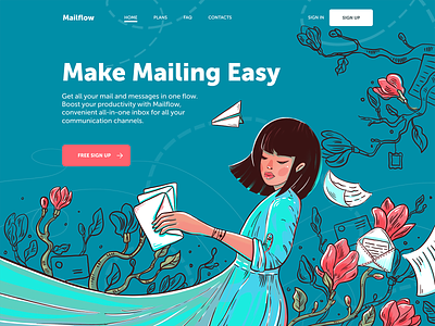 Mail Service Landing Page