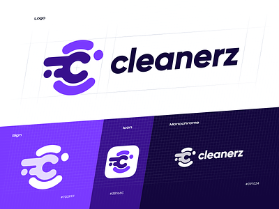 Cleanerz Logo Design app icon branding car wash cleaning cleaning company creative design design design studio graphic design identity identity design lettermark logo logo design mobile ux
