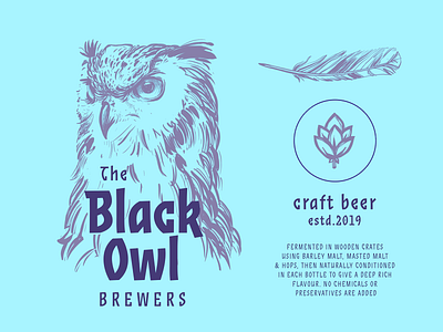 Black Owl Brewery Identity Concept beer bird brand design branding brewery design design studio digital art graphic design identity identitydesign illustration label design logo marketing owl packaging promotion typography user experience