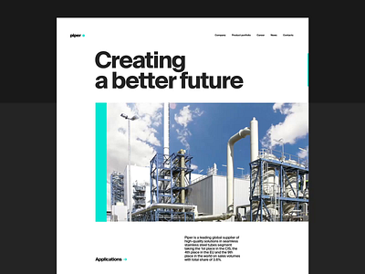 Metallurgy Plant Website: Company Page about page animation branding company corporate design design design studio interaction interface metallurgy minimalism motion plant ui user experience user interface ux web web design website