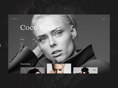 Fashion Portfolio Website: Model Page