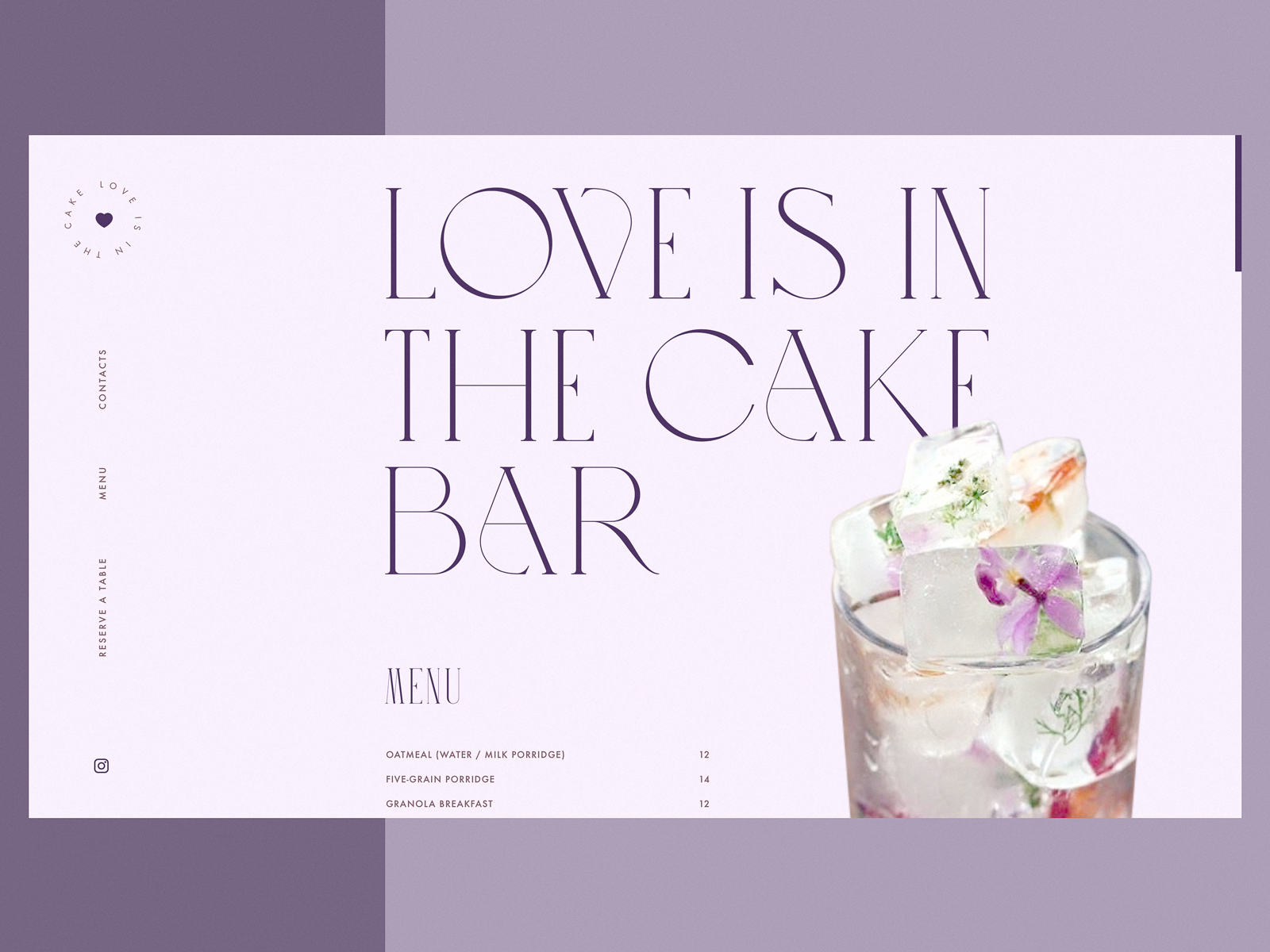 Niche cake bar website tubik