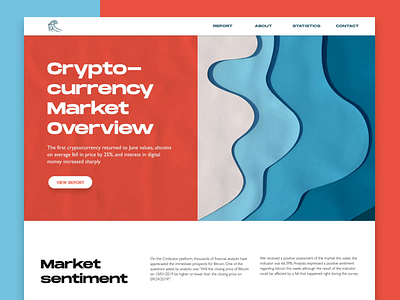 Crypto Report Landing Page 3d 3d animation 3d art animation crypto design finance graphic design interaction interface landing page motion design ui user experience user interface ux web web design web interface website design