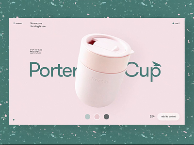Zero-Waste Website: Product Page animation cup design eco-friendly ecology ecommerce environment graphic design illustration interaction interface minimalism motion design product page ui user experience ux web web design website design