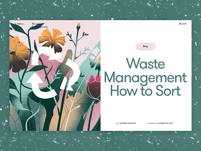 Waste Management Article Webpage animation design design studio digital art ecology environment graphic design illustration interaction interface loader loading animation motion design nature ui user experience ux web design web interface zero waste