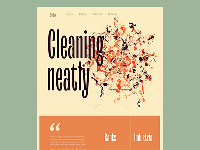 Cleaning Company Website Home Page animation cleaning company company website design design studio graphic design home page interaction interaction design interface motion design ui user experience user interface ux web web animation web design web interface website design