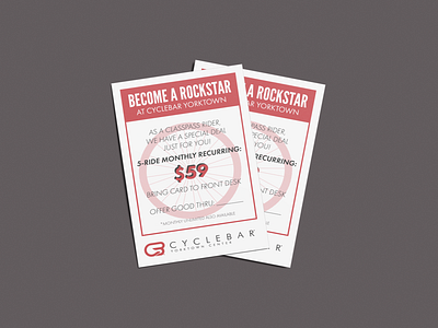 CycleBar - Postcards cycling design indesign indoor promo