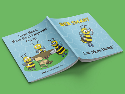 McLaughlin Farms - Pamphlet bees design honey illustration illustrator pamphlet vector