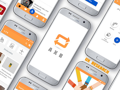 AXB barter on your mobile app design ecommerce app uxui