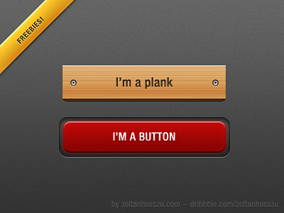 Freebies - A gift for you Dribbble free button plank red ribbon freebie gift