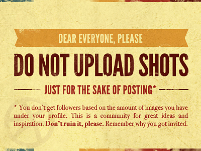 Just don't. community dribbble message