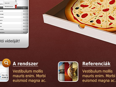 Food delivery system website - Étteremnet food delivery icon logo pizza