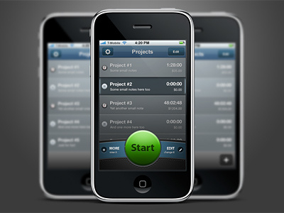 TimeTrax iphone time tracking