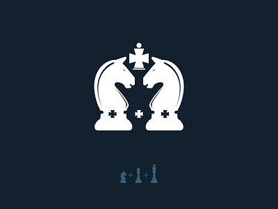 Queen King Logo beautiful branding business chess design hourse illustration king logo quen sports sports logo vector