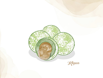 Klepon food healthy indonesian klepon logo palm sugar snack sweet traditional traditional food vector