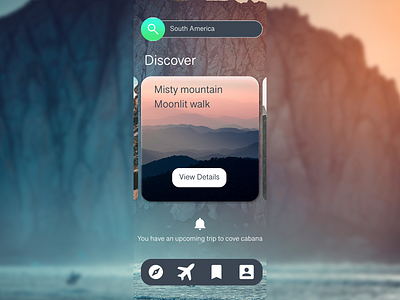 Travel app design idea design exlore idea ios mobile mountain mountains ocean sea sunrise sunset travel trips ux