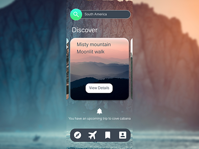 Travel app design idea