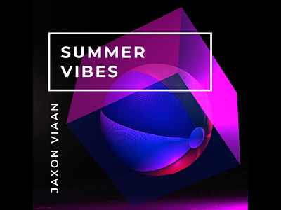Summer Vibes Playlist Cover 3d 3d art branding creative idea logo playlist summer ui