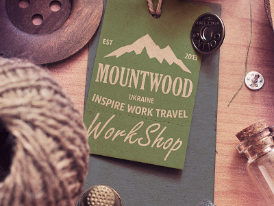 MOUNTWOOD Workshop branding logo mount shop vintage wood work